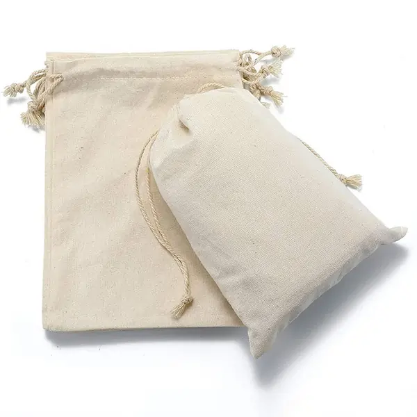 Eco friendly recycled drawstring pouch