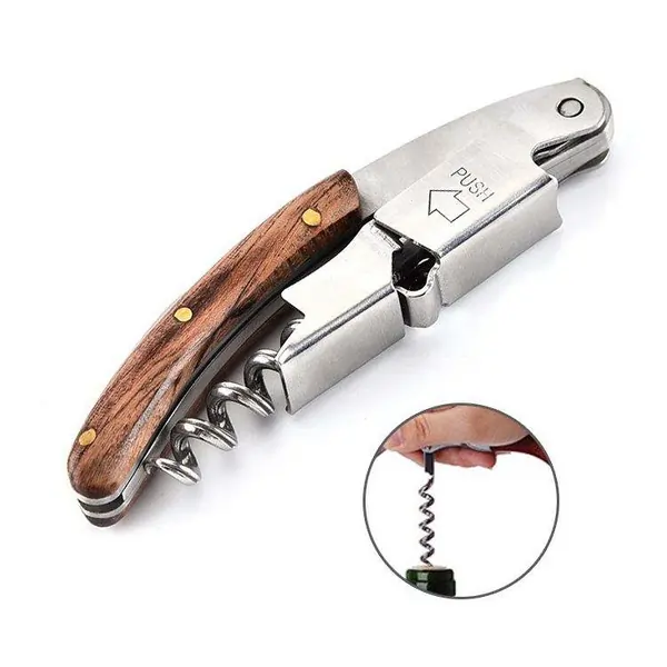 Promotion 3-in-1 red wine opener corkscrew