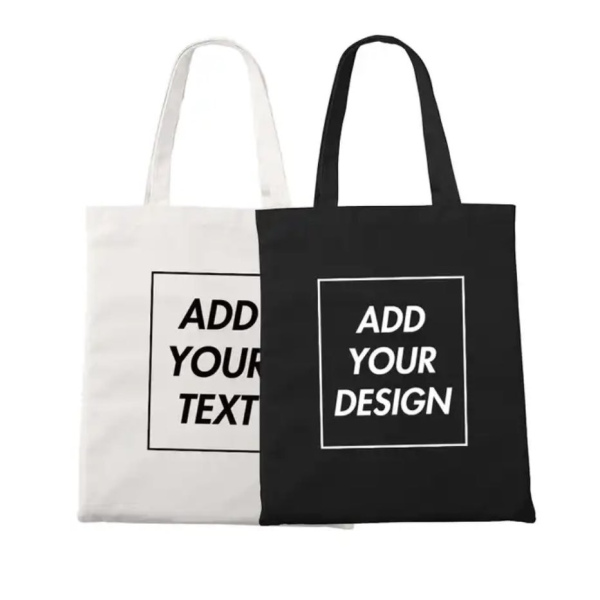 Simple canvas cotton tote bag