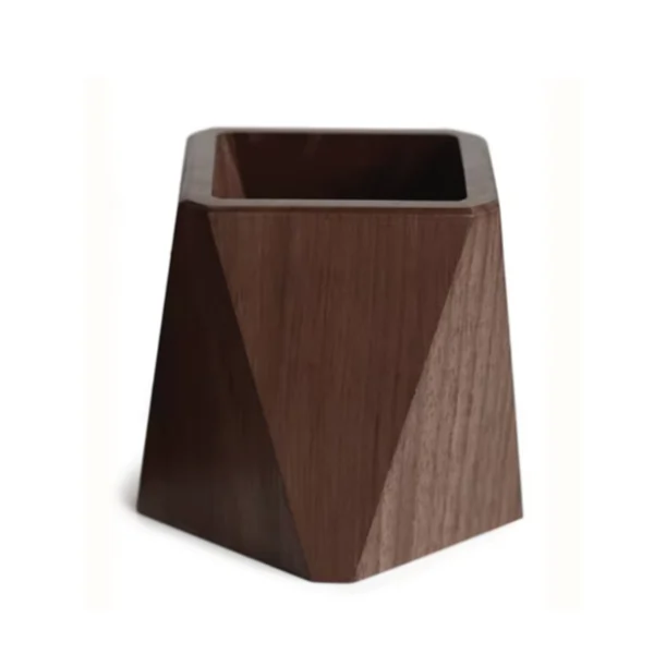 Walnut wooden rhombic  pen pencil holder