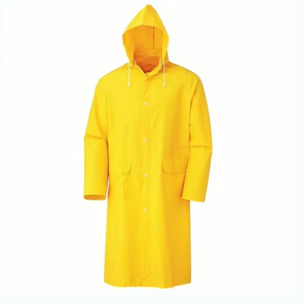 Custom logo front zipper polyester raincoat