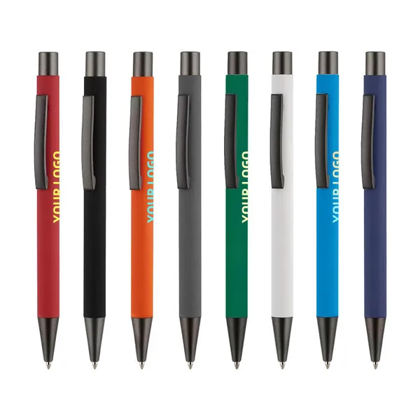 Luxury metal ballpoint pens with matt finish