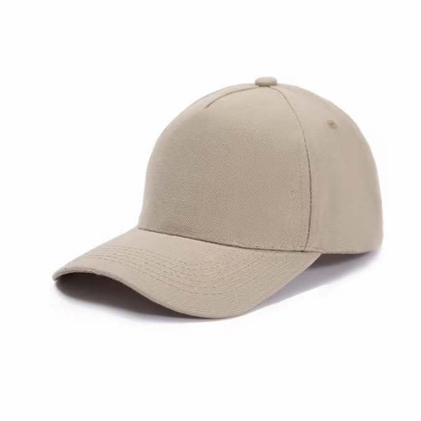 5 Panels custom Kaki base ball cap-07