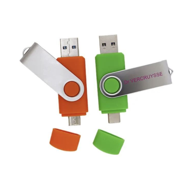 Promotional swivel USB with OTG