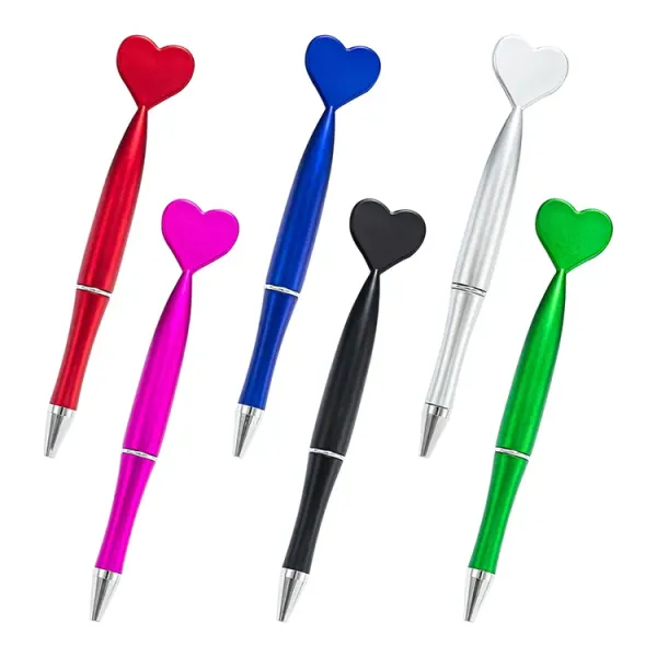 Fashion heart top plastic pen