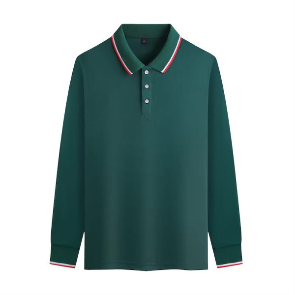 Custom collar long sleeve plain polo shirt 