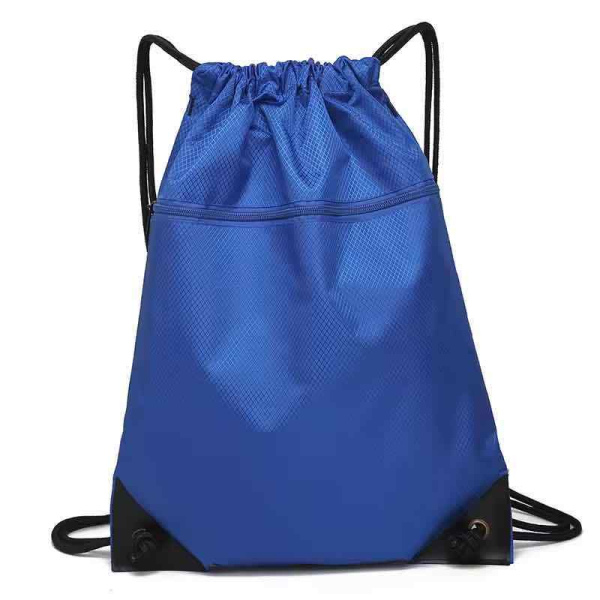 Custom polyester drawstring bag with zipper