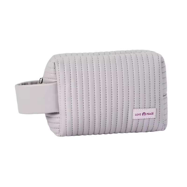 Small PU quilted cosmetic bag potable travel pouches