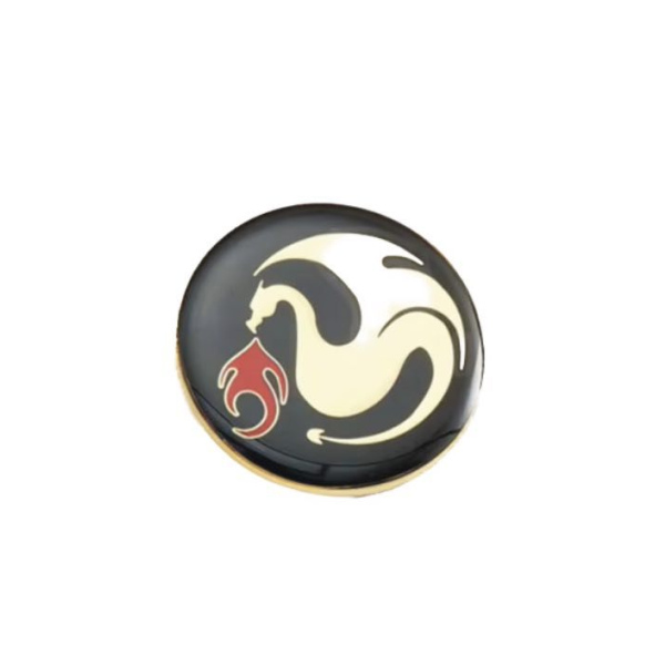 Custom epoxy  metal pin badge